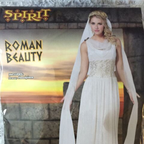 Roman Beauty costume. Cream and gold. Dress only. - Picture 7 of 8
